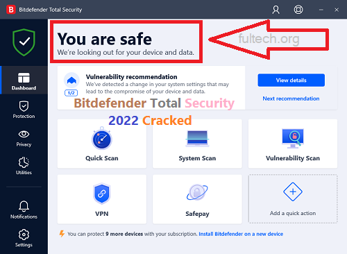 Bitdefender Total Security 2022 Crack + Key Free Download