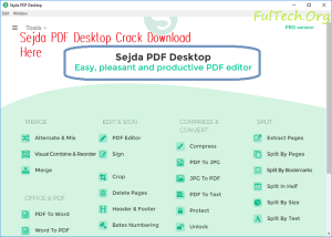 Sejda PDF Desktop Crack + License Key Free Download