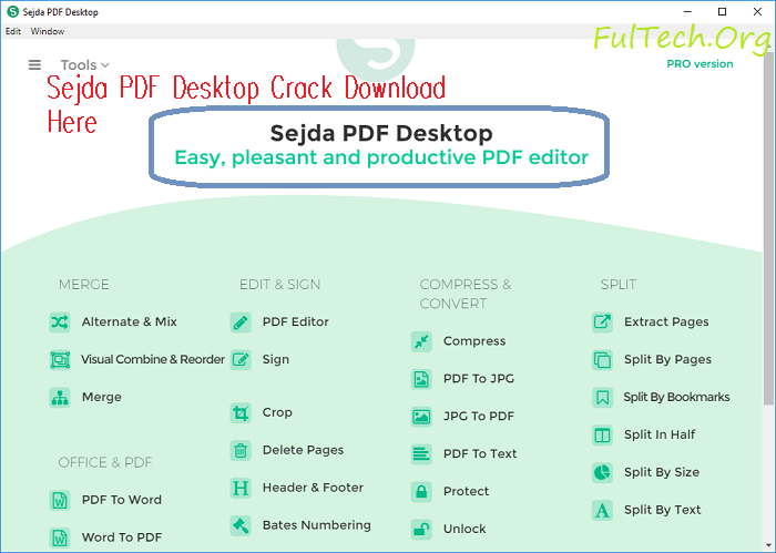 Sejda PDF Desktop Crack + License Key Free Download