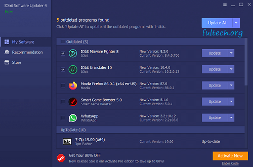 IObit Software Updater Pro Crack + Key 2023 Free