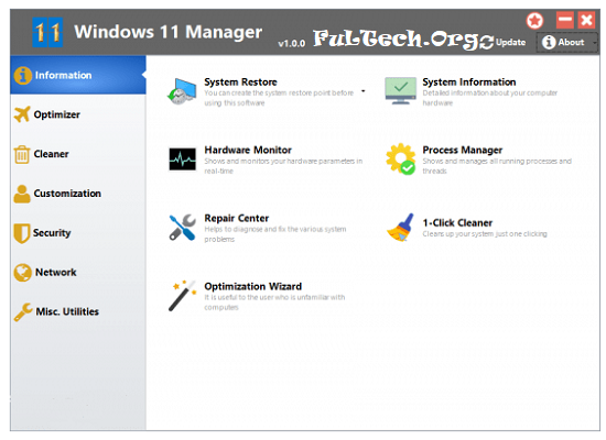 Windows 11 Manager Crack + Key Download Free 